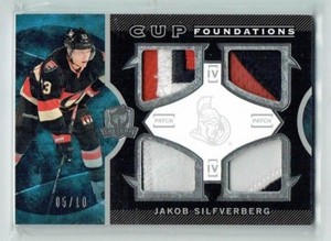 12-13 UD Upper Deck The Cup Foundations  Jakob Silfverberg  /10  Quad Patches