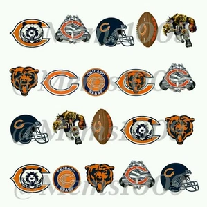 NFL Chicago Bears Nail art (Water Transfer) Decals Football Nail art - Picture 1 of 1