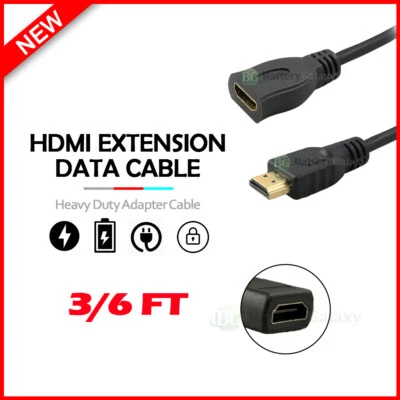 Cable de extensión HDMI macho a hembra HDMI 2.0 cable M a F 4K 3D HDTV XBOX PS5 Foto 1 de 4