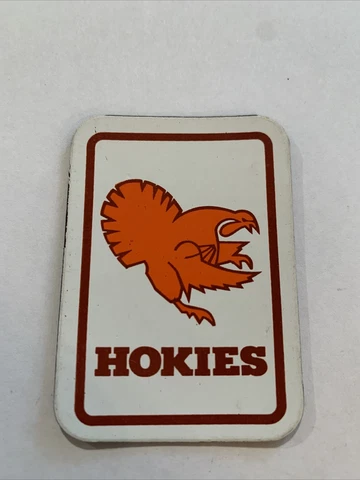 VIRGINIA TECH HOKIES Rubber Fridge Magnet - VINTAGE 1980s! Cover