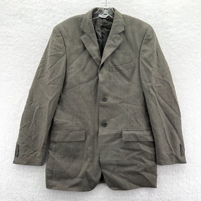 Chaqueta Blazer Joseph Feiss Para Hombre 38 Larga Verde 38x33 Pata de Gallo Lana Traje Abrigo Foto 1 de 4