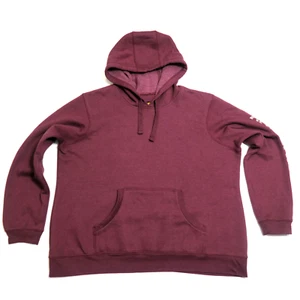Berne Signature Sleeve Fleece Hoodie Pullover Sweater Womens 2XL Cabernet WSP401 - Picture 1 of 11