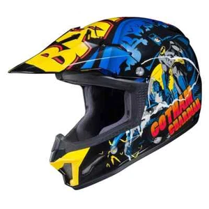 HJC CL-XY II YOUTH KIDS CHILD MOTOCROSS MX HELMET BATMAN BLUE YELLOW - Picture 1 of 5