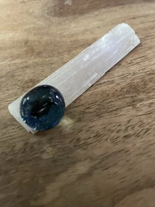 Dragon Eye Selenite Block Unique Hand Made Lucky Crystal - Picture 1 of 3