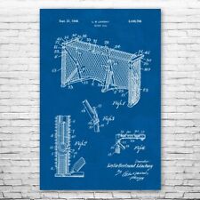 Hockey Goal Patent Poster Print 12 SIZES Hockey Art Man Cave Decor Gifts For Men