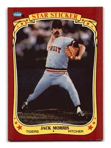 Jack Morris 1986 Fleer Star Stickers #79 Detroit Tigers NM-MINT - Picture 1 of 2