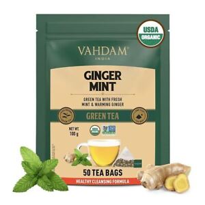 VAHDAM Organic Tea Bags- 50 Units | 100% Fresh and Organic Tea | Herbal Tea Bags