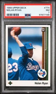 1989 UPPER DECK #774 FOOTBALL NOLAN RYAN PSA 7 1ST SET EVER RELEASED HIGH SERIES - Picture 1 of 2