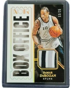 2020-21 PANINI NOIR BASKETBALL DEMAR DEROZAN BOX OFFICE NO. BOM-DDR /25