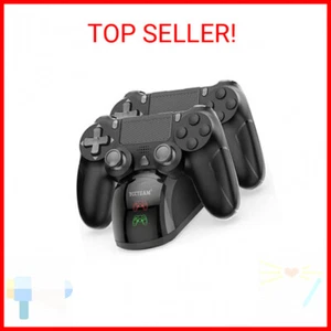 Charger Dock Station for PS4, 1.8 Hrs Fast Charging for PS4 Charging Station, wi - Picture 1 of 2