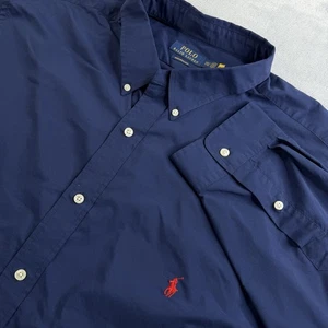 Polo Ralph Lauren Performance Shirt Mens 4XLT Long Sleeve Blue Lightweight Pony - Picture 1 of 11