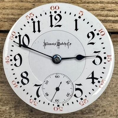 Movimiento Reloj Bolsillo Illinois Años 18 - Grado Bunn Especial - 21 Joyas, Ajustado Foto 1 de 2