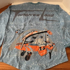 Maglia Walt Disney World Parks Magic Kingdom Tomorrowland Spirit TRON Medium nuova - Foto 1 di 8