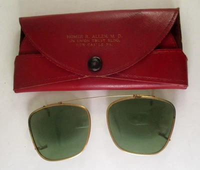 GAFAS DE SOL POLAROID CLIP ON TINTE VERDE VINTAGE Foto 1 de 4