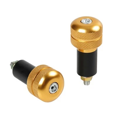 CONTRAPPESI MANUBRIO MOTO STABILIZZATORI BILANCIERI UNIVERSALI ? 17 a 23 MM ORO - Immagine 1 di 3