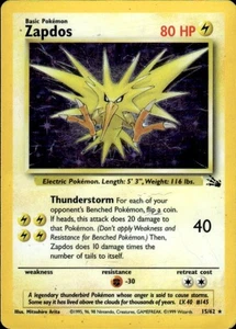 Zapdos (15) Fossil 15/62 Heavy Play o DMG - Imagen 1 de 2