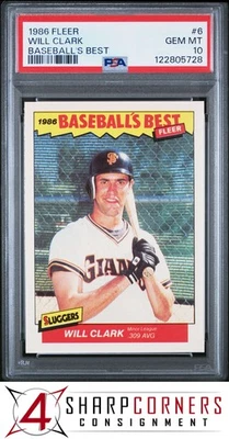 1986 FLEER БЕЙСБОЛ ЛУЧШИЙ #6 БУДЕТ КЛАРК RC GIANTS PSA 10 - Изображение 1 из 3
