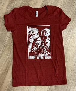 Horror Club T-Shirt Michael Myers Jason Voorhees Red Youth XL Soft (215) - Picture 1 of 6