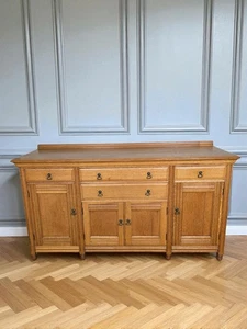 An Antique Solid Golden Oak Sideboard Buffet Cabinet ~Delivery Available~ - Picture 1 of 12
