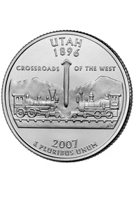 2007 P Utah State Quarter BU from mint roll Free Shipping - Bild 1 von 1