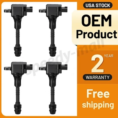 UF351 4 X Ignition Coils for 2001-2006 Nissan Sentra Altima 1.8L L4 22448-6N015 - Image 1 of 4