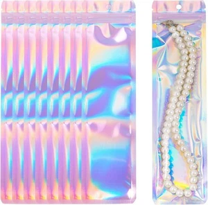 100 Stück Stiftverpackungsbeutel für kleine Unternehmen, wiederverschließbar 2,4 x 9 Zoll, silber - Bild 1 von 7