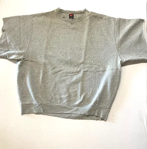 *LESEN* Vintage Nike Pullover Rundhalsausschnitt Team Center Check Swoosh meliert grau Herren 4XL - Bild 1 von 7