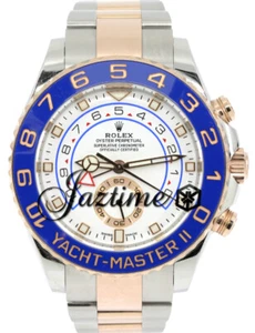 Rolex Yacht-Master II Rose Gold/Steel White 44mm Mercedes Hands 116681 BRAND NEW - Picture 1 of 1