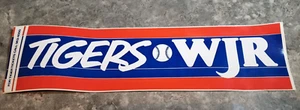 ◙ Vintage Original WJR Detroit Radio Station "TIGERS/WJR" Bumper Sticker -RARE ◙ - Picture 1 of 8