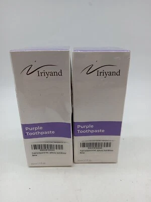 Pacote com 2: removedor de manchas de pasta de dente Viriyand roxa, clareador 1 oz 07/11/2026.  182 - Imagem 1 de 4