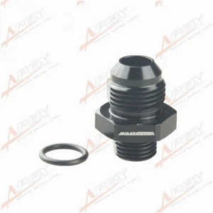 -8AN 8AN Male Flare To -6AN AN6 Straight Cut O-Ring Fitting Black - Picture 1 of 6
