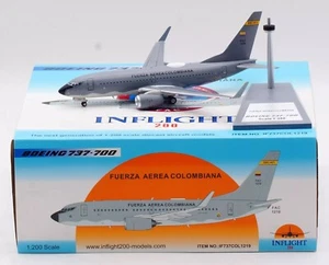 INFLIGHT200 COLOMBIA AIR FORCE BOEING B737-732 1:200 IF737COL1219 IN STOCK - Picture 1 of 3