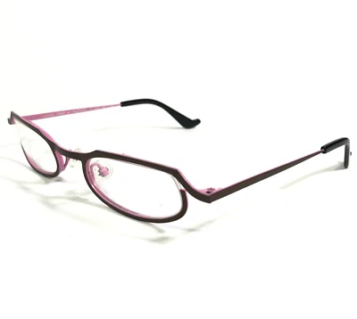 Anne et Valentin Eyeglasses Frames B 53 TOP Matte Brown Pink Semi Rim 43-23-140 - Image 1 of 4