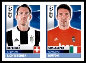 Topps CL 2016-17 JUV4/JUV5 Gianluigi Buffon/Stephan Lichtsteiner Juventus - Picture 1 of 2