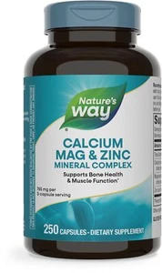 Calcium-Magnesium-Zinc, 250 Capsules | Bone Health, Gluten & Dairy Free - Picture 1 of 7