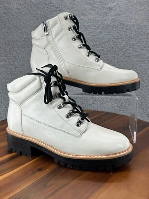 Limelight Women's Kennedy 301770 Round Toe Combat Boots Size 10 Off White Foto 1 de 4