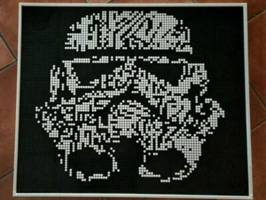 Star Wars Stormtrooper Lego mosaic MOC ART - 2004 tiles - Black and White - Picture 1 of 4