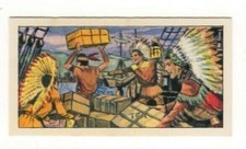 Tea Card 1964. Historical Scenes. The Boston Tea Party 1773
