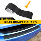Car Rear Boot Bumper Sill Protector Plate Trim Strip Cover Guard Carbon Fiber 4D Hyundai Tiburon