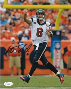 MATT SCHAUB HOUSTON TEXANS JSA AUTHENTICATED ACTION SIGNED 8x10 - Picture 1 of 1