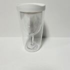 Gobelet en verre à vin en plastique verre à vin tasse de voyage couvercle blanc gobelet transparent