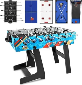 5-in-1 Multi Game Table Set for Kid Pool,Table Football,Tennis,Hockey,Basketball - Picture 1 of 8