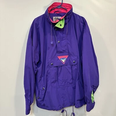 Ossi Skiwear Vintage Men’s M Ski Jacket Neon Blueberry/Purple Pink + Green - Image 1 of 4
