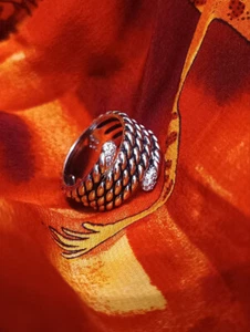 David Yurman 925 sterling willow serpent snake silver ring 17.7mm inner diameter - Bild 1 von 3