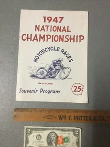 1947 National Championship Motor Races Programa AMA Lincoln Park CA Harley - Imagen 1 de 11