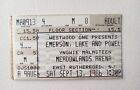 ELP -EMERSON LAKE & POWELL Ticketstub 1986 | Yngwie Malmsteen | Meadowlands NJ