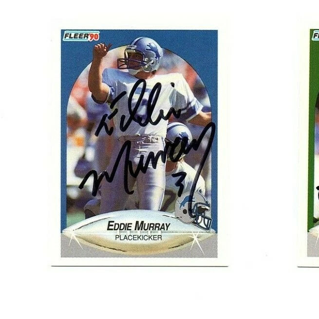 Eddie Murray signed autograph 1990 Fleer football card Detroit Lions NFL! - Image 1 of 1