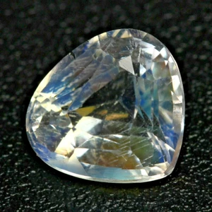 1.48ct (7.3X7.8) HEART 100% Natural Beautiful Rainbow Blue Moonstone Earth Mined - Foto 1 di 2
