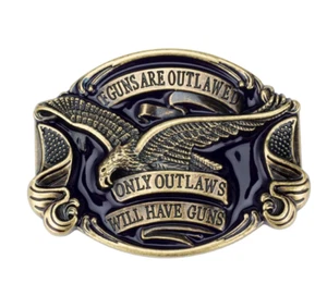 Gürtelschnalle Buckle Adler Eagle Outlaws für Gürtel bis 4 cm Breite Western - Bild 1 von 1