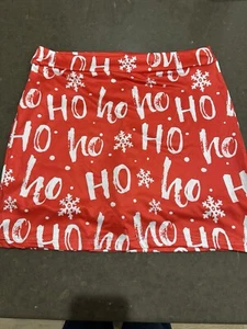 Ho Ho Ho Ladies Christmas Tennis Golf Skirt Skort Stretch NEW Sz LG - Picture 1 of 5